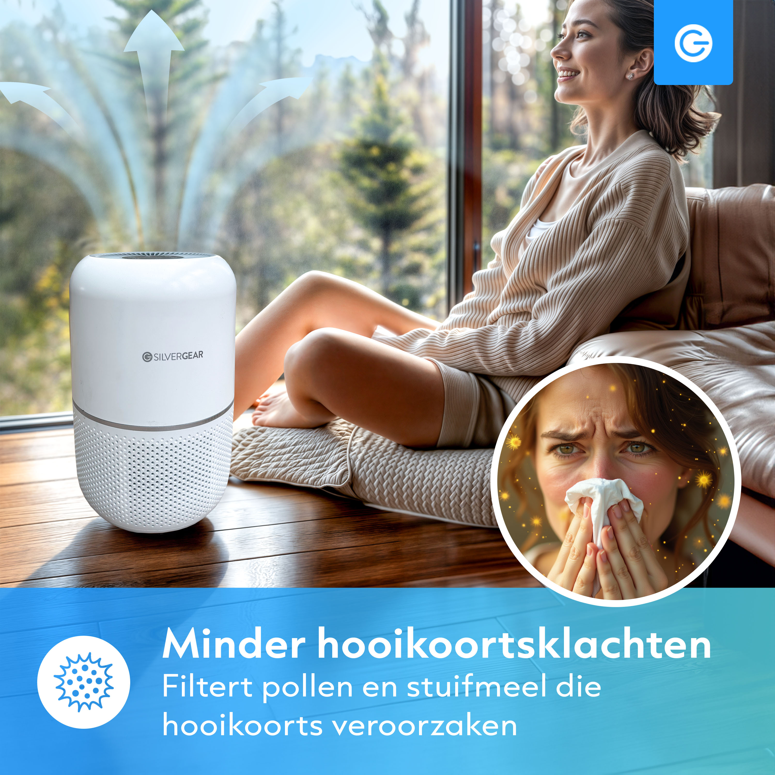 Luchtreiniger tegen hooikoorts en pollen