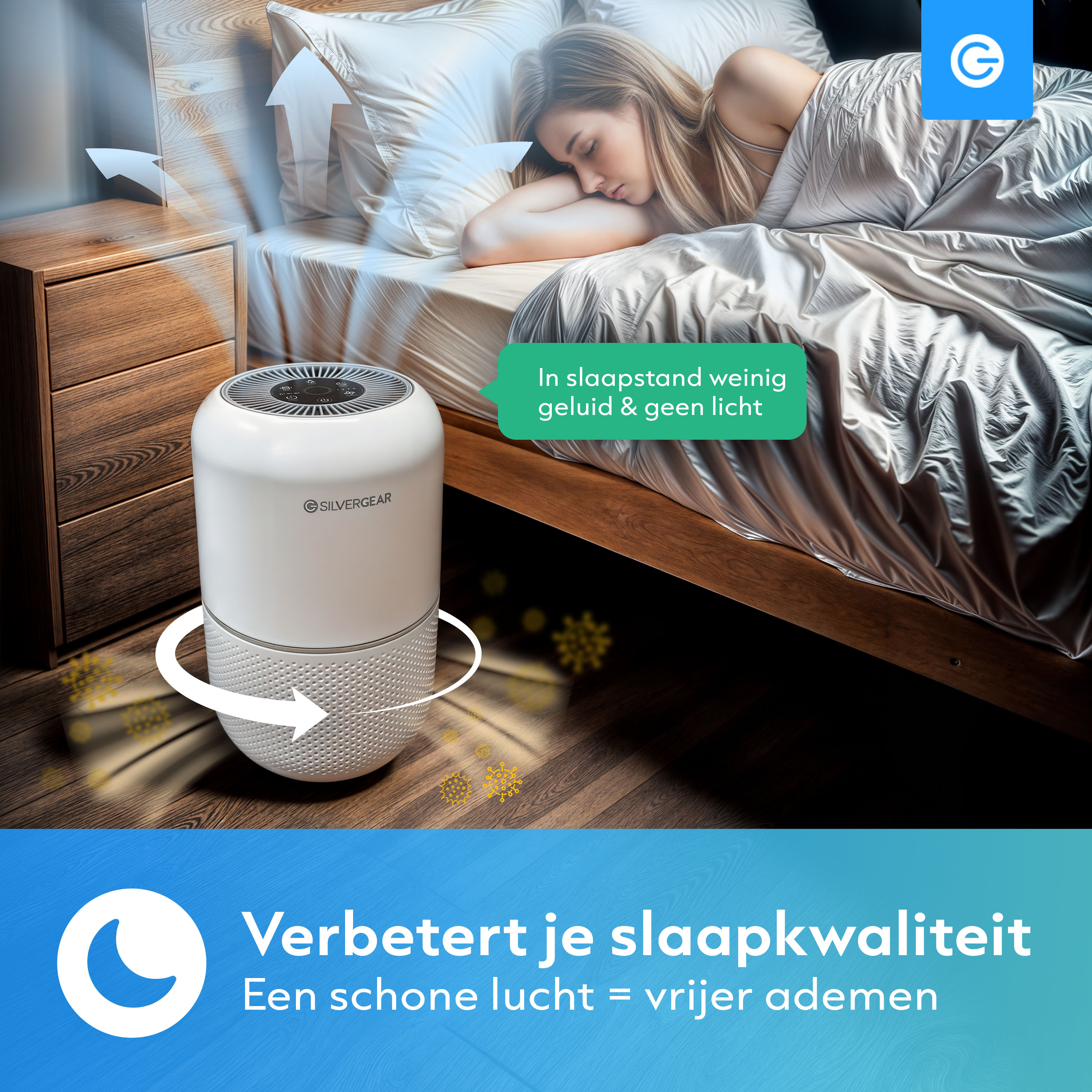 Beter slapen door een luchtreiniger in de slaapkamer