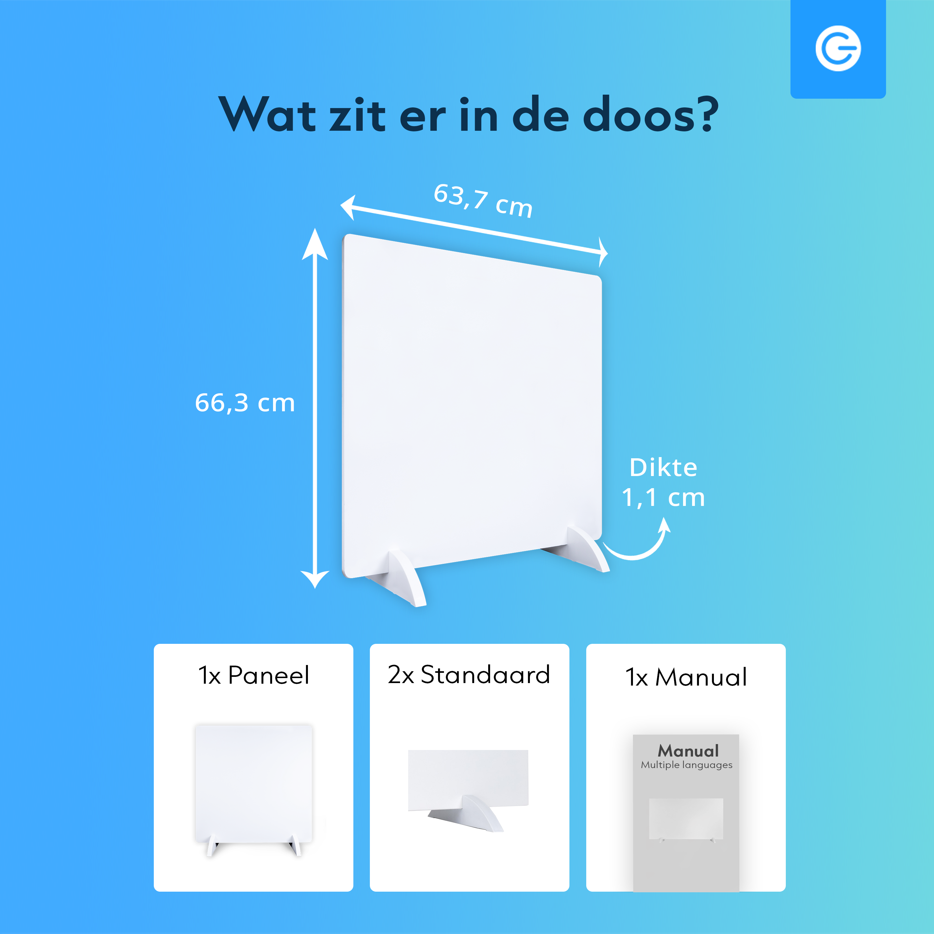 In de verpakking van het mobiele warmtepaneel