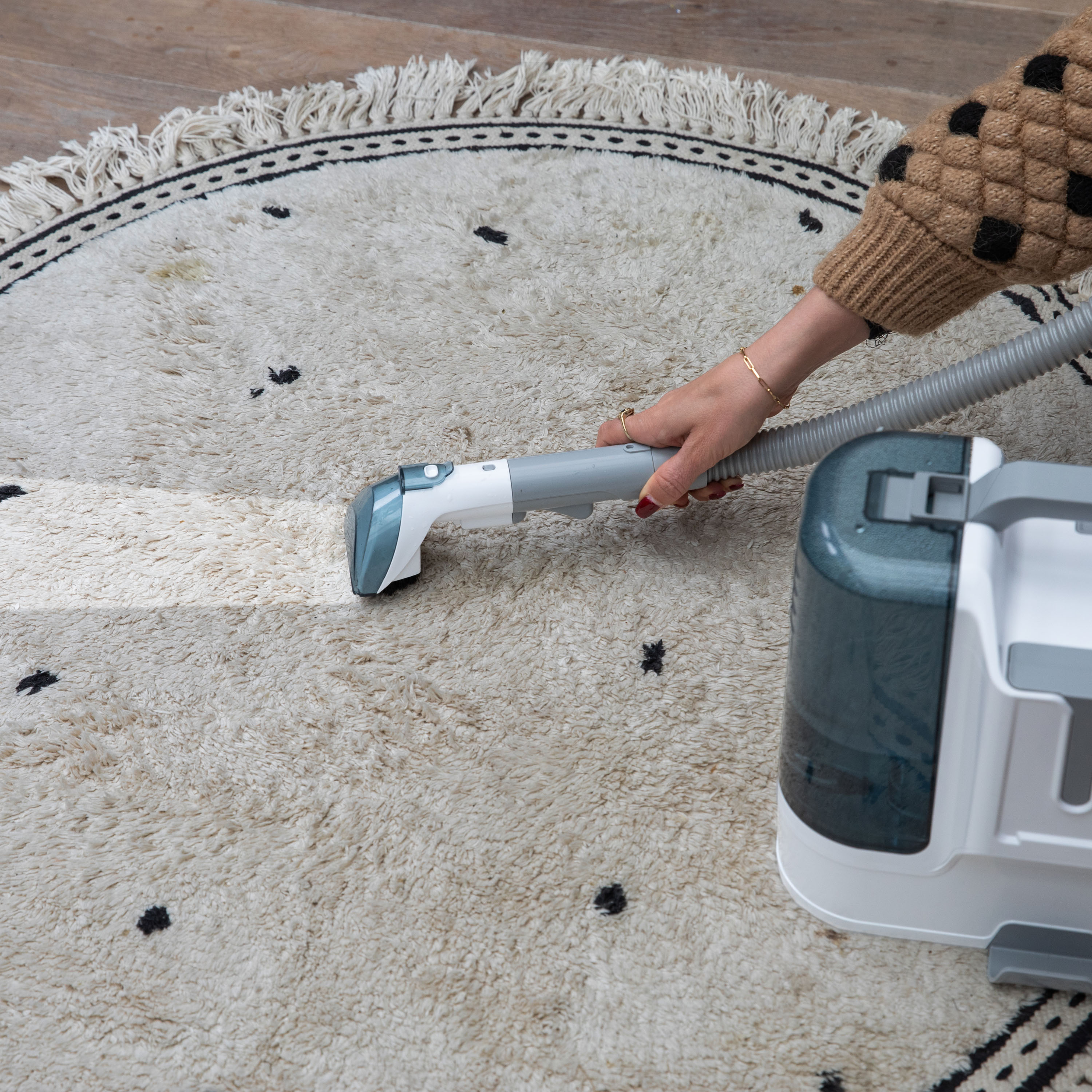Gagnez de l'espace, du temps et de l'énergie avec le Nettoyeur Vapeur Tapis Portable de CleanRite.