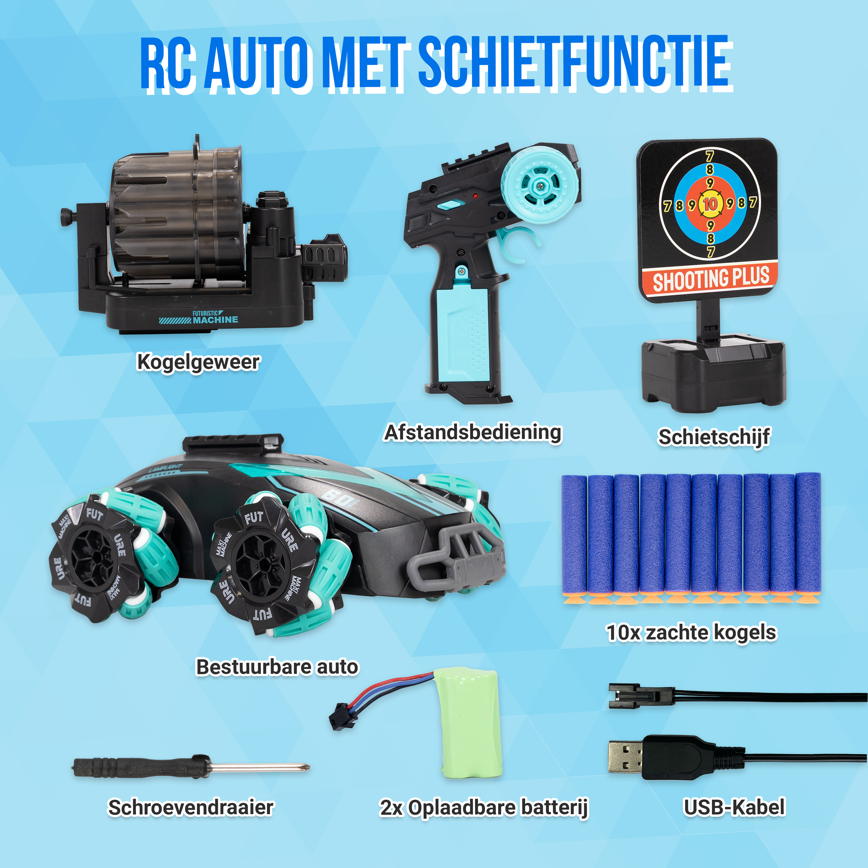 RC Bestuurbare Auto met Schietfunctie