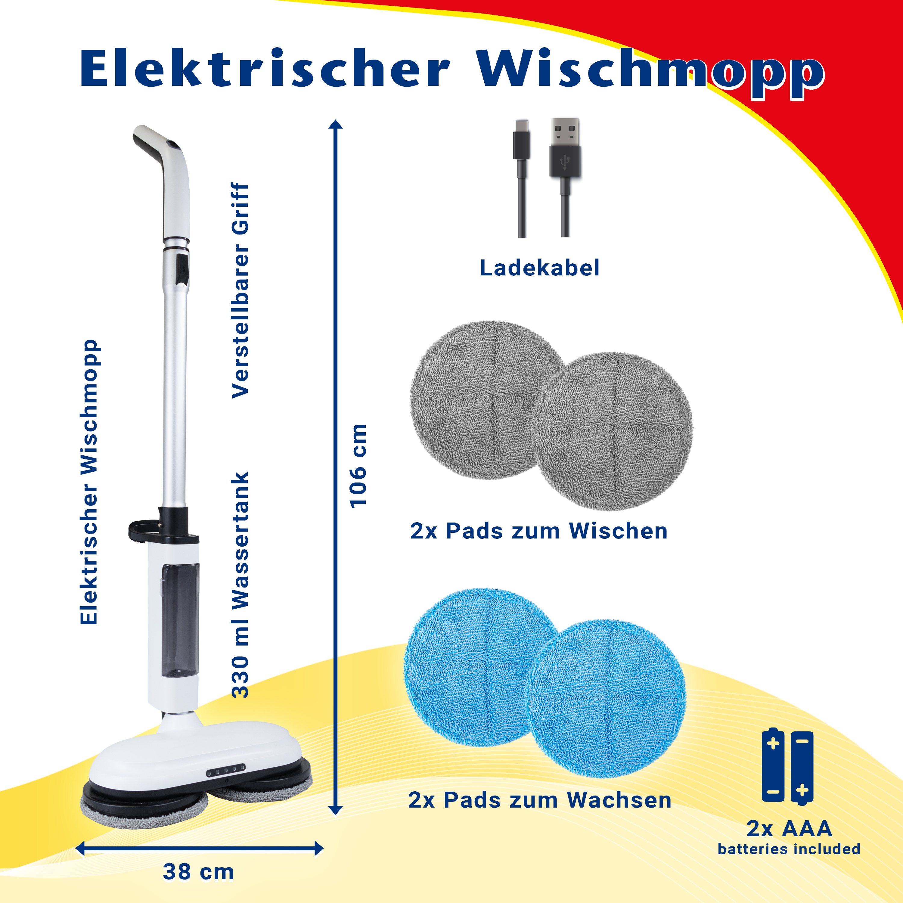Was ist in der Verpackung des Elektrowischers enthalten?