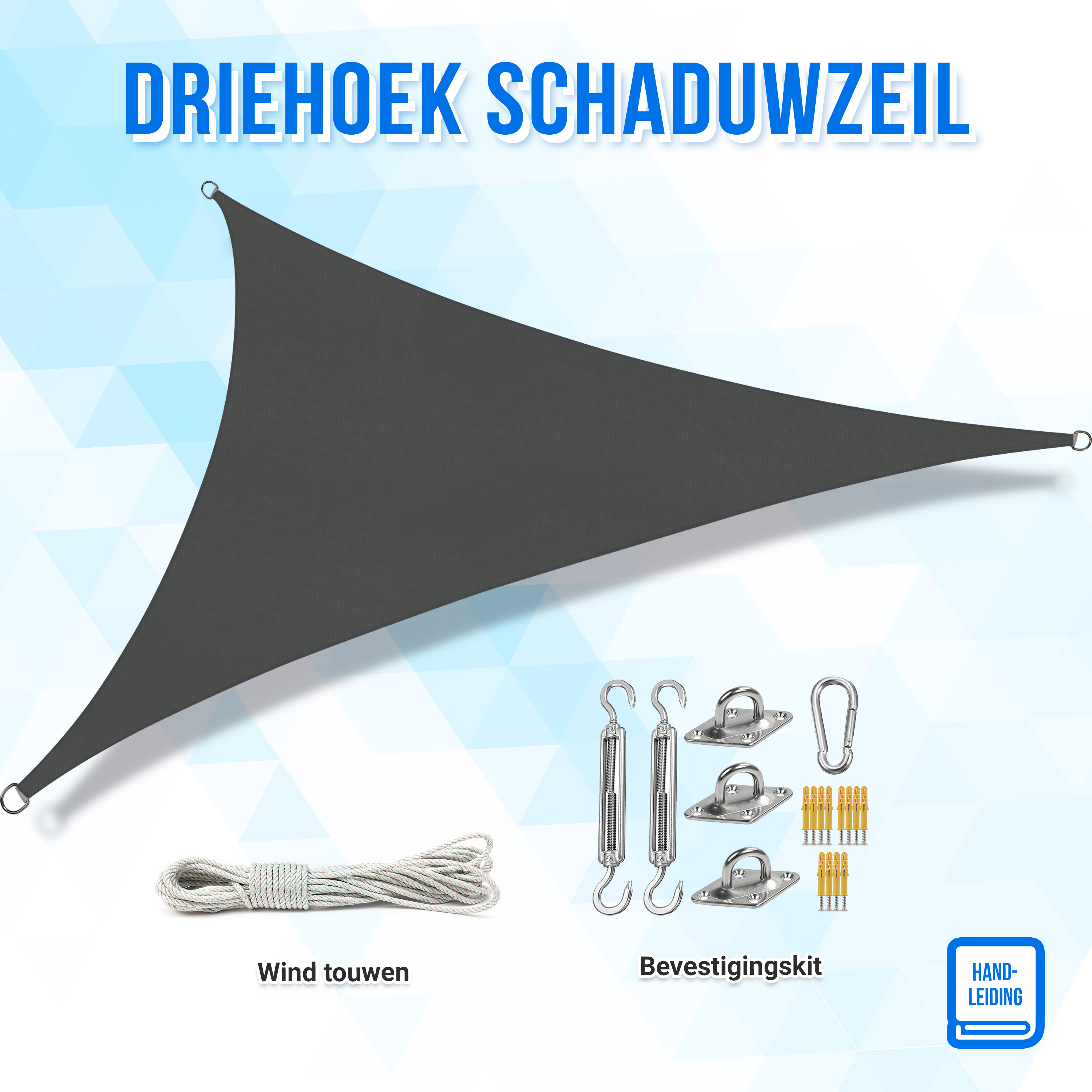 Schaduwdoek Driehoek - Beige