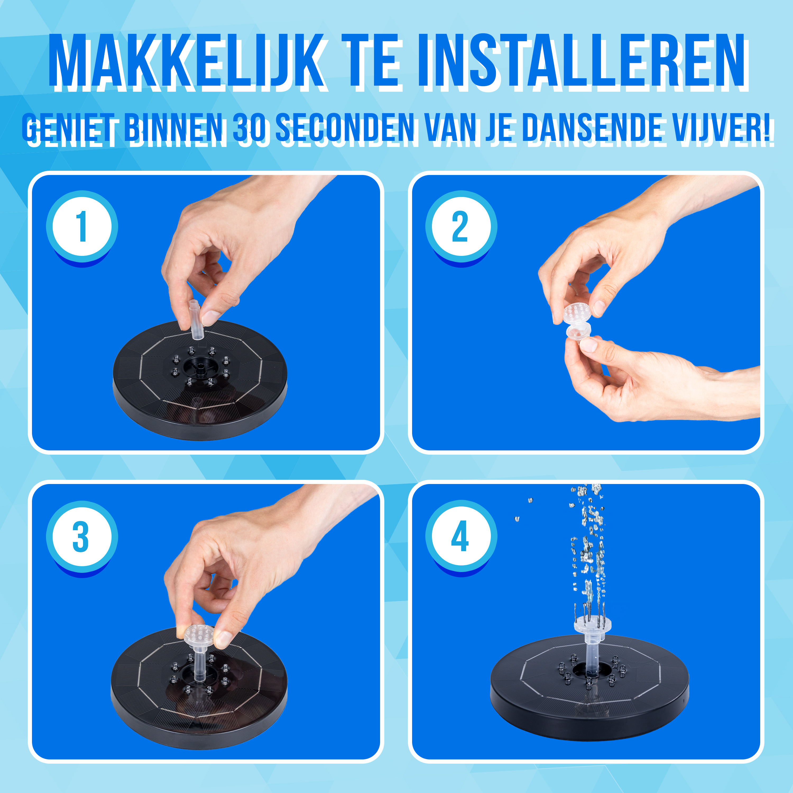 Solar Fontein met LED Verlichting