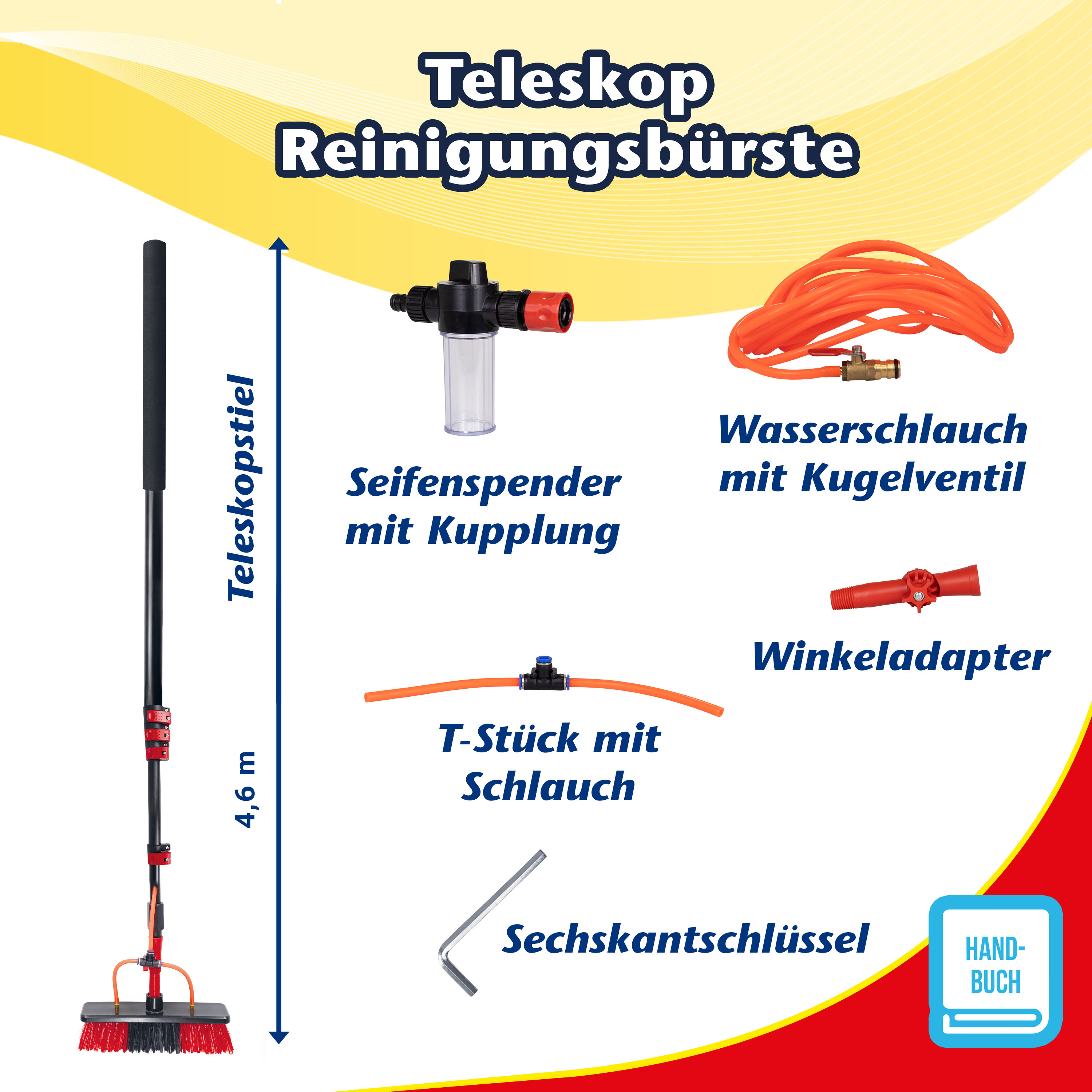 Teleskop-Reinigungsbürste - 7 Meter