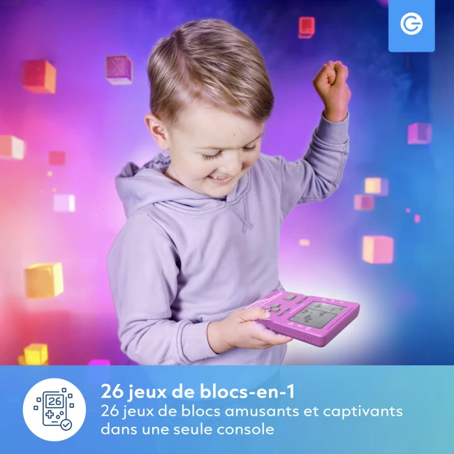 Console rétro Jeu de blocs - Gris