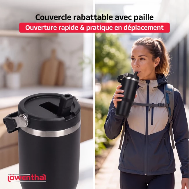 Gobelet isotherme - Noir - 800 ml