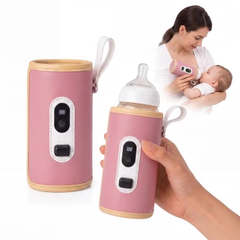 Draagbare Baby Flessenwarmer - Roze