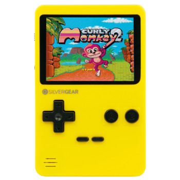 Mini Retro Handheld Spielekonsole - Gelb - 2.8 Zoll Display - 240 Spiele