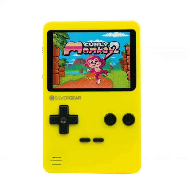 Mini Retro Arcade Game Console - Yellow - 2.8 Inch Display - 240 Games