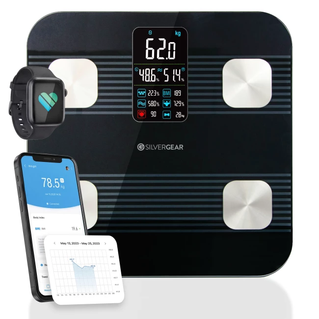 Bluetooth Premium Körperfettwaage - Schwarz