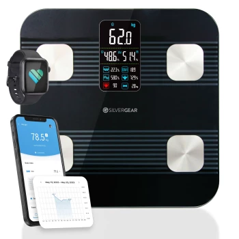 Bluetooth Premium Körperfettwaage - Schwarz