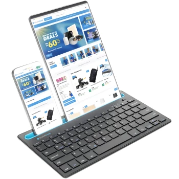 Bluetooth Tastatur mit Tablet-Halterung - QWERTY