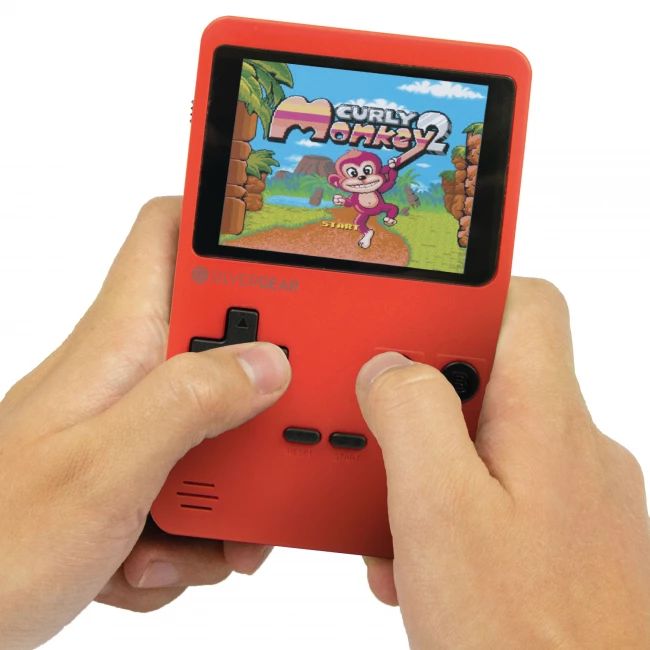 Mini Retro Handheld Spielekonsole - Rot - 2.8 Zoll Display - 240 Spiele