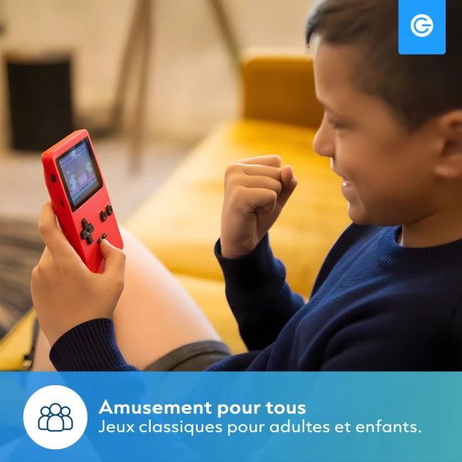 Mini-console de jeux rétro - Rouge - Écran de 2,8 pouces - 240 jeux