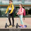 Elektrische Step Kids met LED-verlichting - Zwart