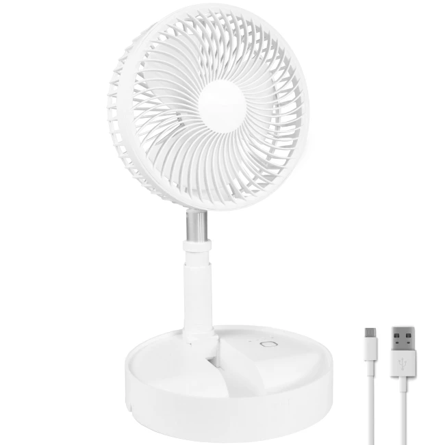 Foldable and Collapsible Fan with Telescopic Handle