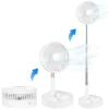 Foldable and Collapsible Fan with Telescopic Handle - 1