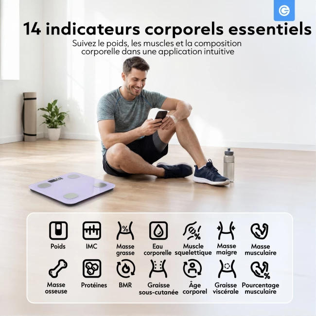 Balance intelligente Bluetooth - Violet Lavande