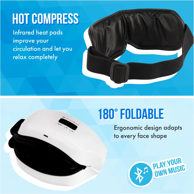 Eye Massage Device with Heat Compression
