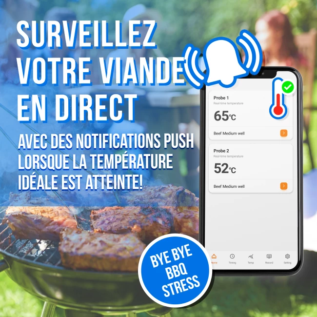 Thermomètre Intelligent pour BBQ avec App