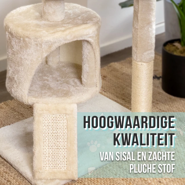 Krabpaal met Toren voor Katten - 3 Niveaus