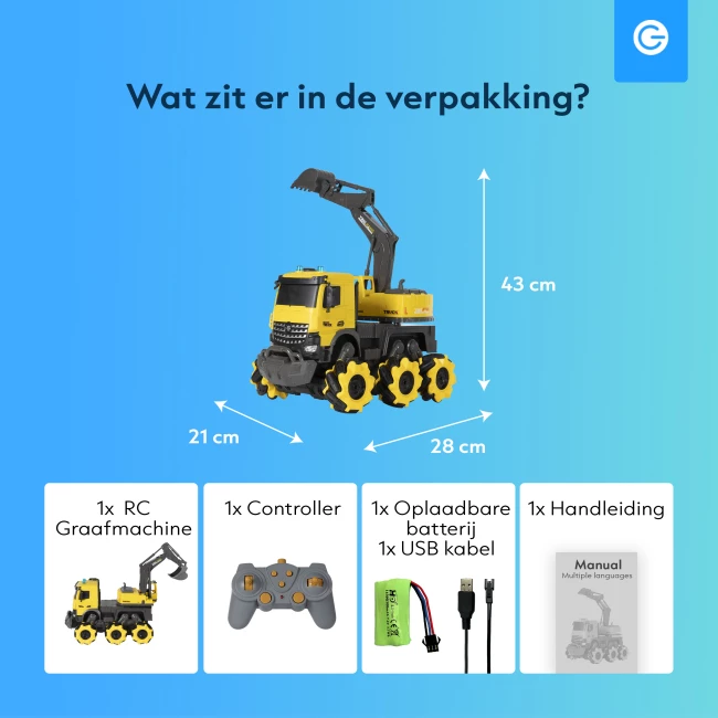 RC Bestuurbare Graafmachine