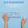 Retro Toetsenbord en Muis Set Draadloos - Blauw - Combideal met Stevige Laptop Standaard - 13
