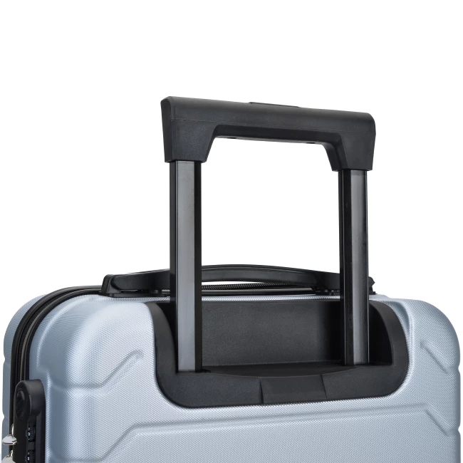 Hand luggage suitcase with spinner wheels - Paris Silver 18 inch