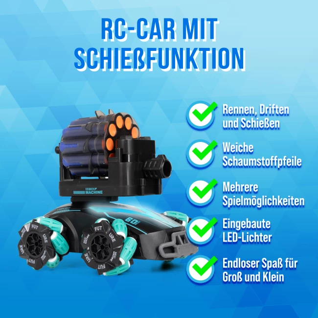 Ferngesteuertes Auto mit Schießfunktion