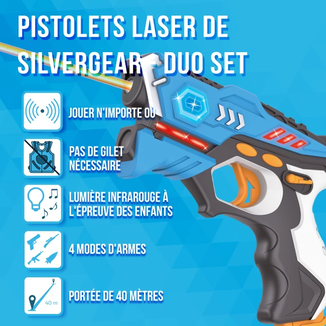 Pistolets Laser - Set Duo - Pistolets Laser Duo Set