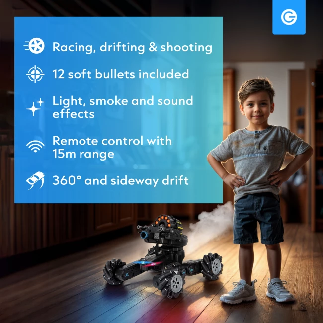 RC Car with Soft Bullet Gun