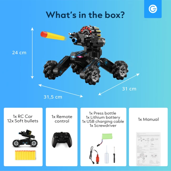 RC Car with Soft Bullet Gun