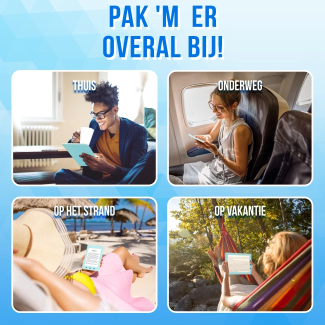 E-reader - 6 Inch - 4 GB - Blauw