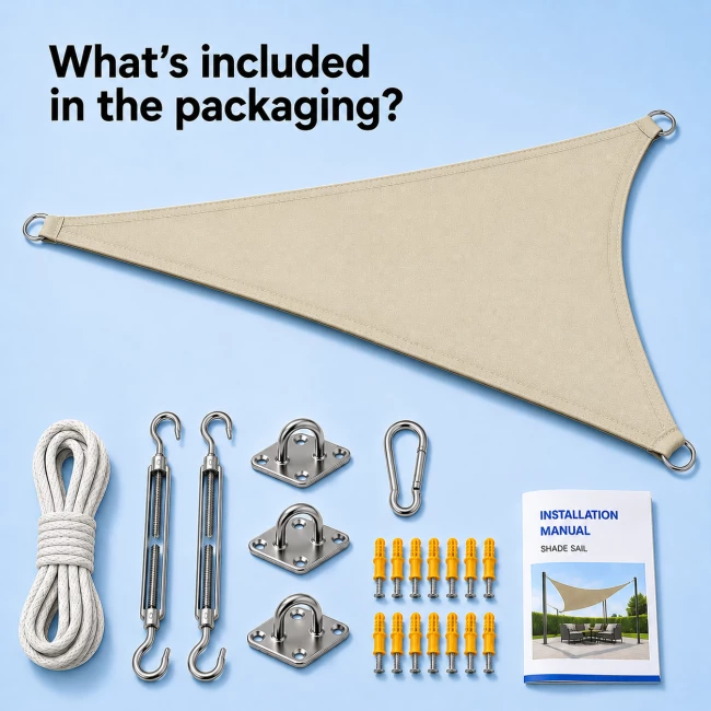 Triangle Shade Sail - Beige
