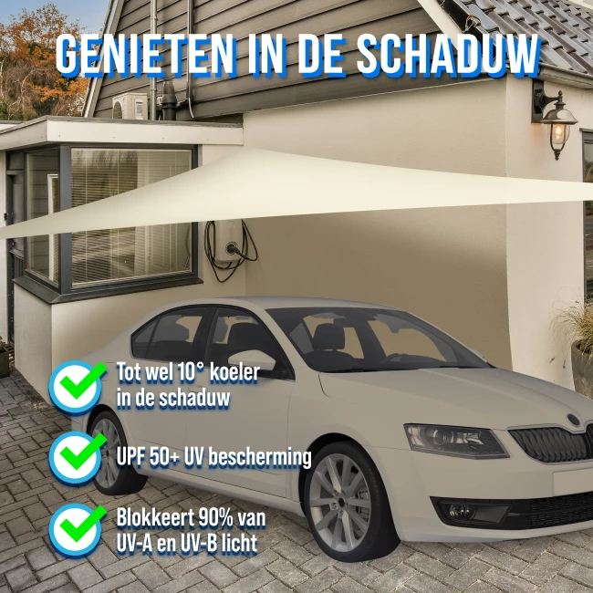 Schaduwdoek Driehoek - Beige