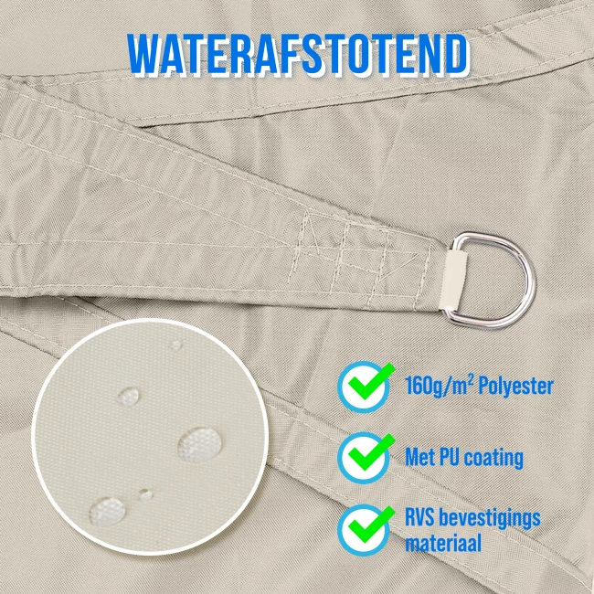 Schaduwdoek Driehoek - Beige