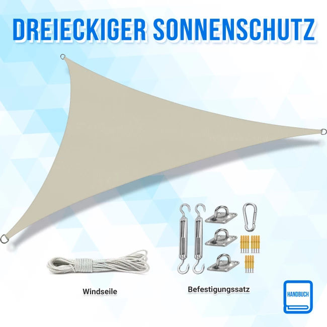 Sonnensegel Dreieck - Beige