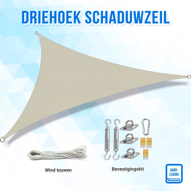 Schaduwdoek Driehoek - Beige