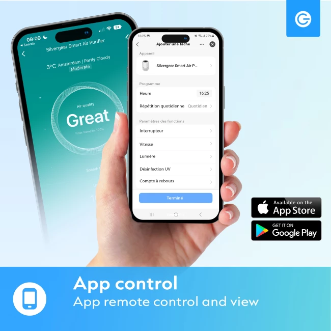 Purificateur d'Air Intelligent XL avec App