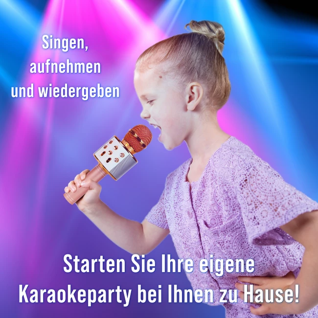 Karaoke-Mikrofon Drahtlos - Roségold