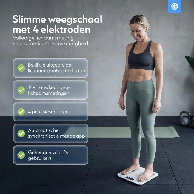 Slimme Bluetooth Weegschaal - Wit