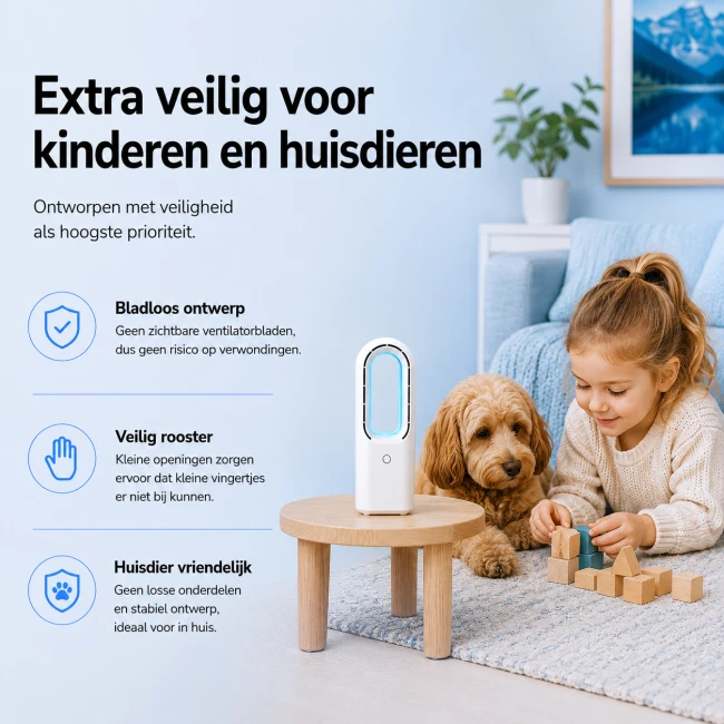 Bladloze Ventilator met LED Verlichting