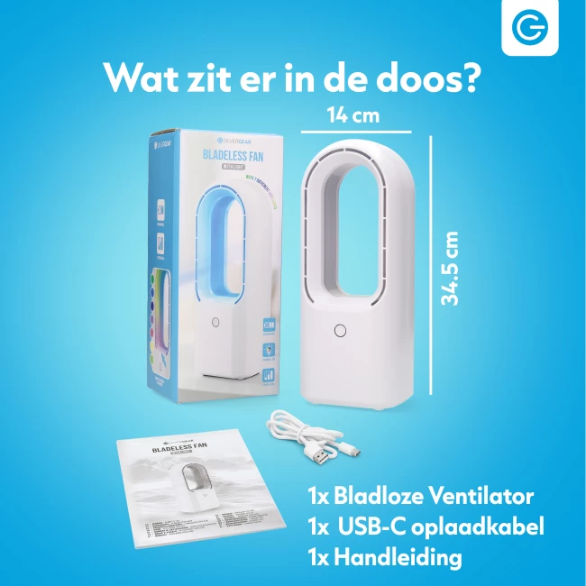 Bladloze Ventilator met LED Verlichting