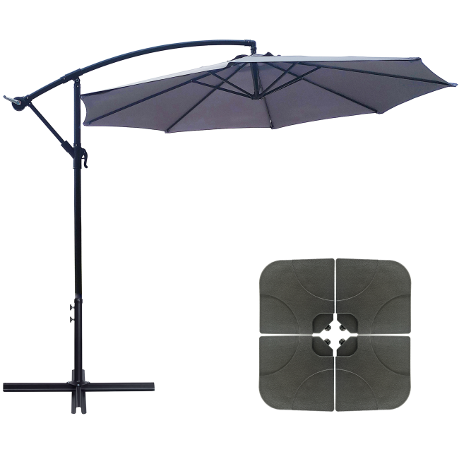 Parasol Déporté - Offre combinée avec pied de parasol – Base en croix