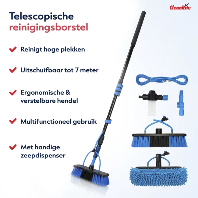 Telescopische Wasborstel - 7 meter