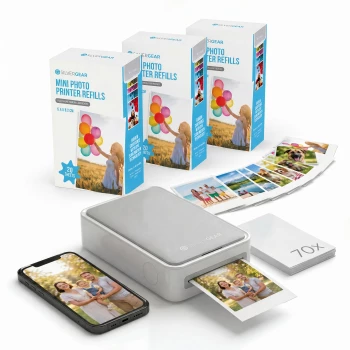 Imprimante photo portable - Offre combinée avec 70 feuilles photo