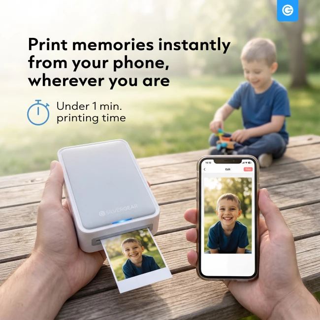 Portable Photo Printer - Bundle Deal with 70 Photo Sheets