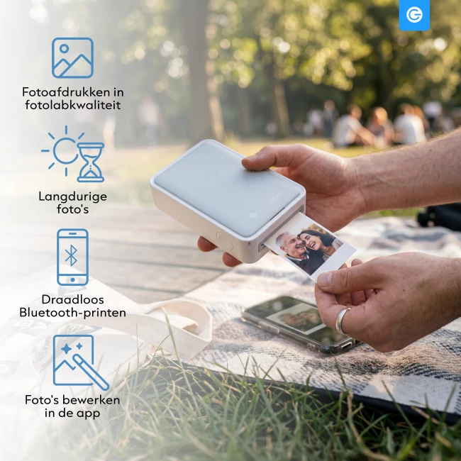 Mobiele Fotoprinter - Combideal met 110 Fotovellen