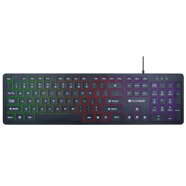 Flat Gaming Keyboard with RGB Lighting